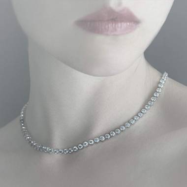 Ruby Necklace Gold Perle de Diamants 