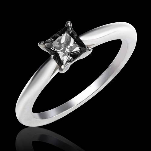 Black diamond engagement ring white gold My Love