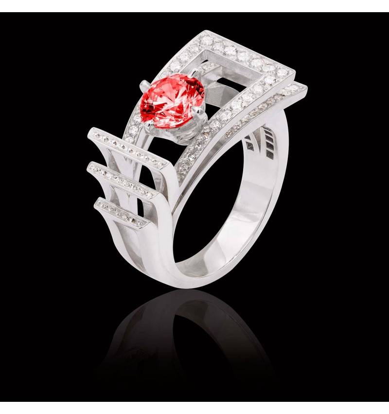 Bague rubis Romanesque