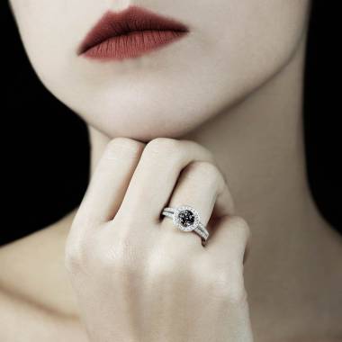 Sarah Black Diamond Ring