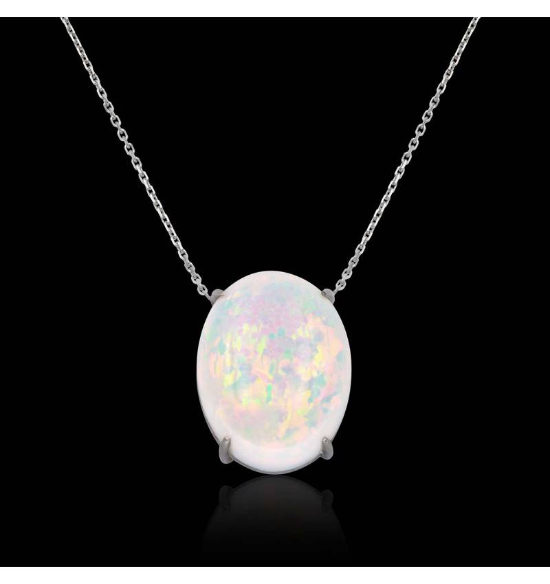 Pendentif opale blanche Around Me Pendentif opale blanche Around Me