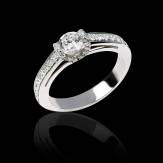 Diamond engagement ring diamond paving white gold Hera